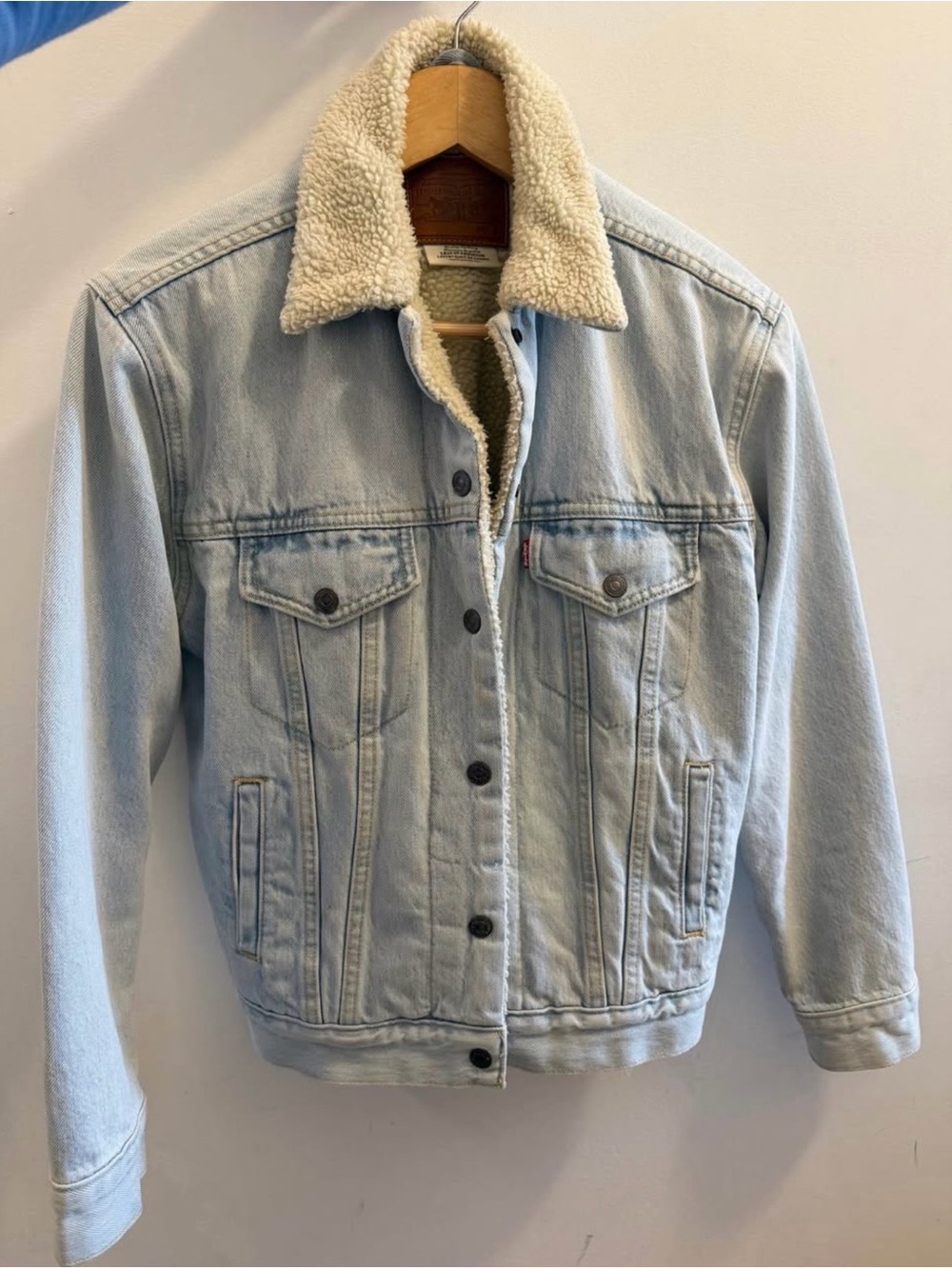 Levi’s Light Blue Sherpa-Lined Denim Jacket